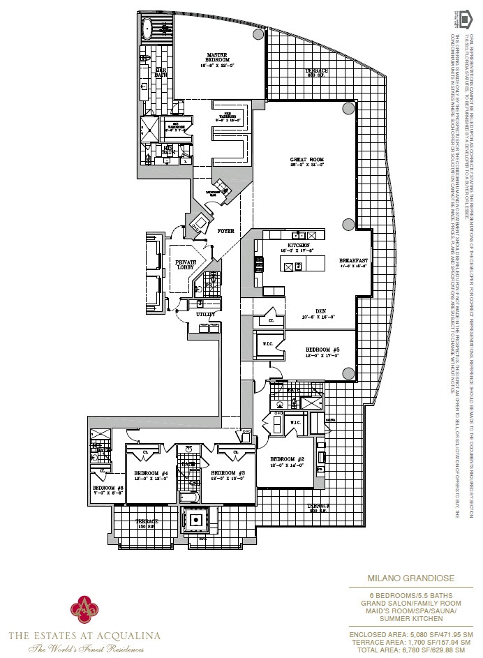 Estates at Acqualina Milano Grandiose Floor Plan