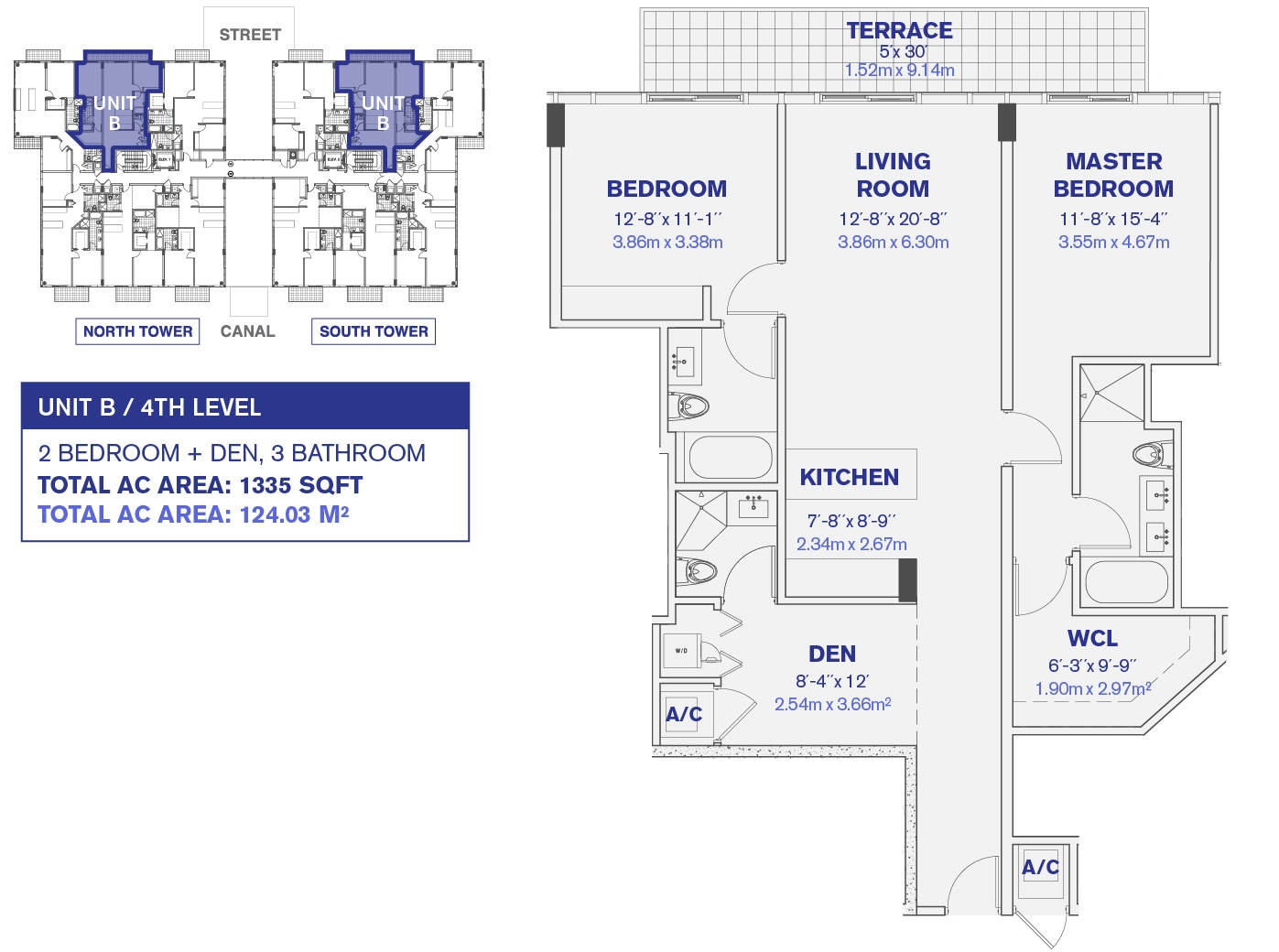 Kai at Bay Harbor 4th and 6th Floor Unit B Floor plan