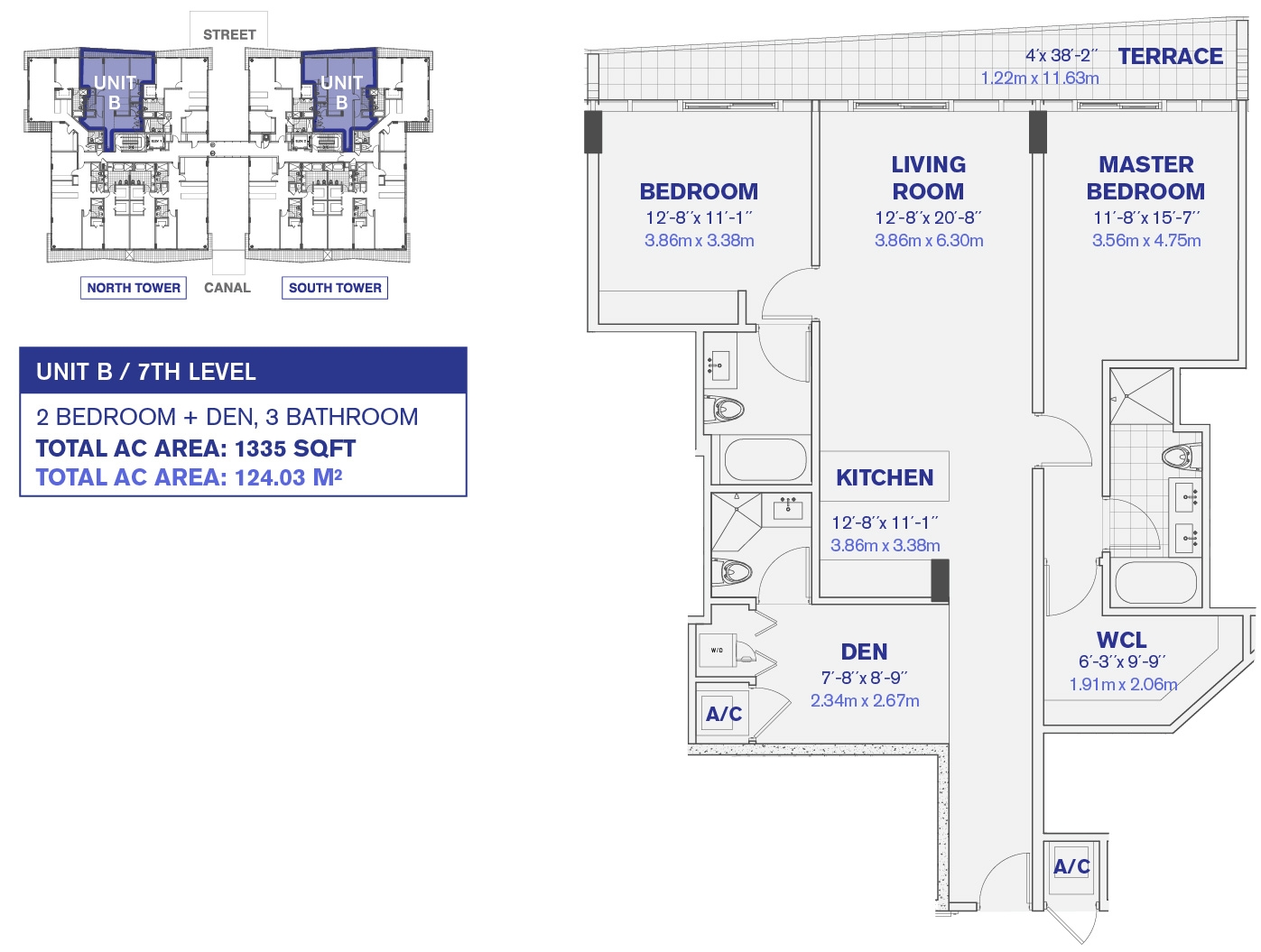 Kai at Bay Harbor Condos 7th Floor Unit B Floor plan