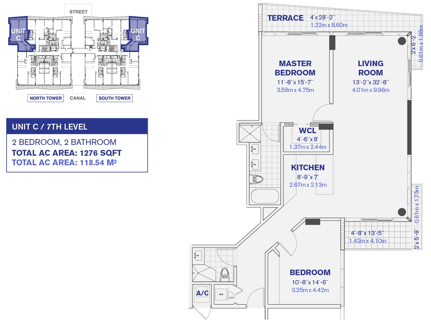 Kai at Bay Harbor condo 7th Floor Unit C Floor Plan