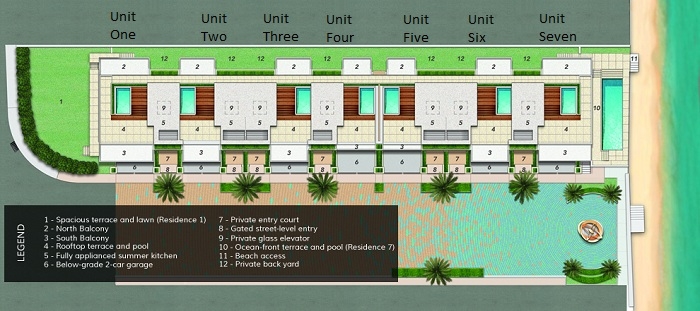 95th On The Ocean Floorplans - Surfside, Miami Beach NEW Luxury Oceanfront Townhomes and Condos