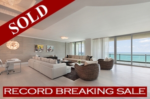 ONE Bal Harbour #1407 Record Sale